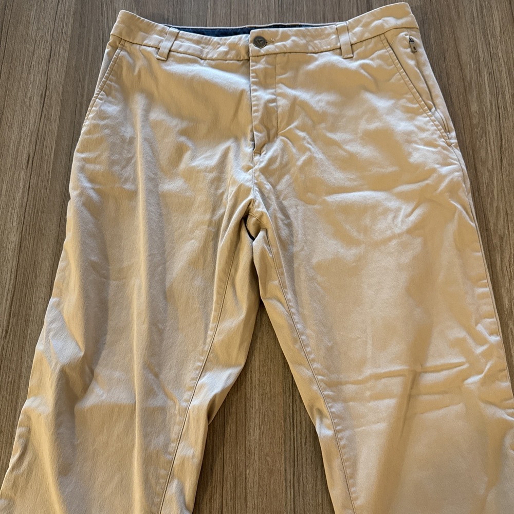 Birddogs Pants Mens 32x32 Tan Boomstick Boom Golf Stretch Preppy Chino